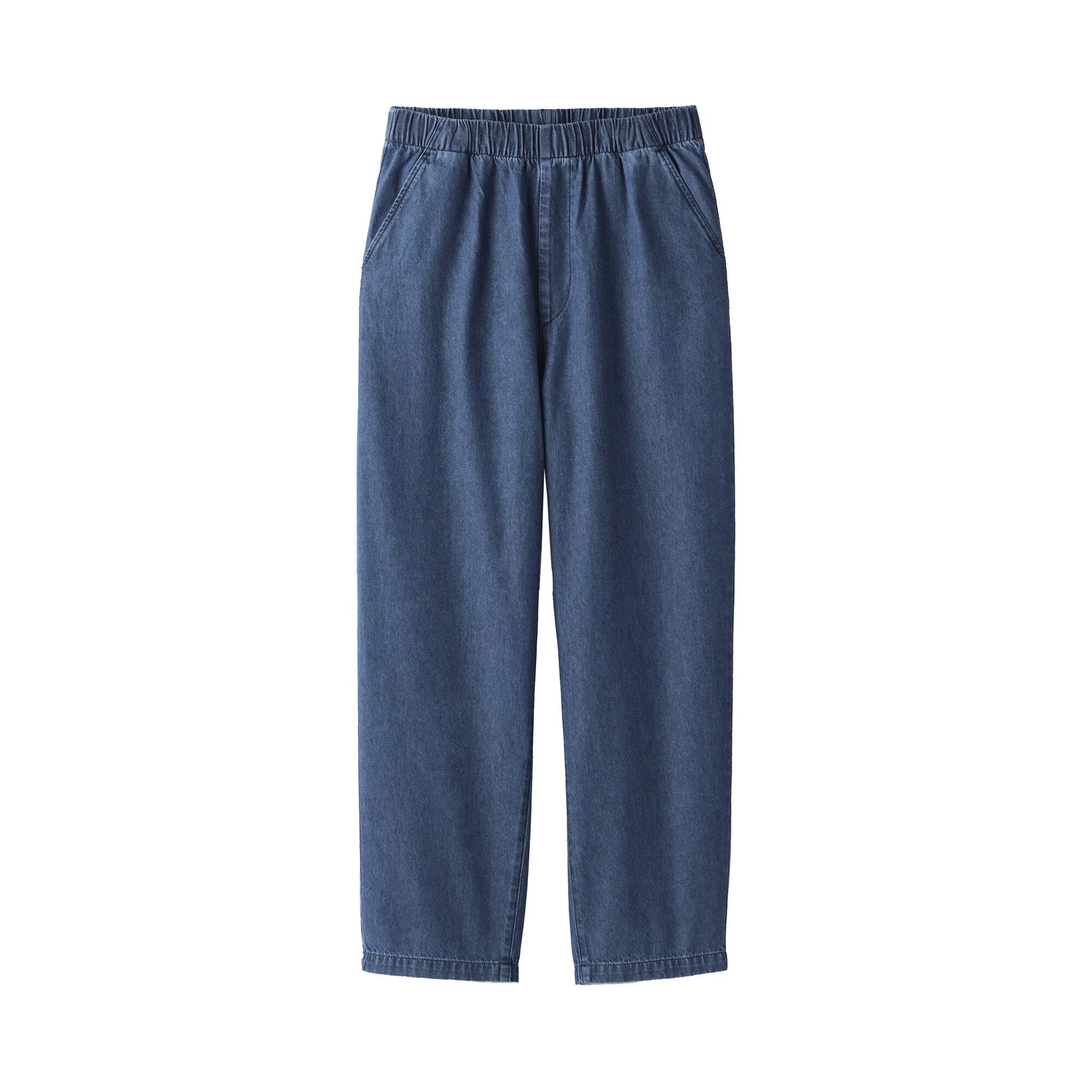 Washed Denim Easy Tapered Pants - Image 2
