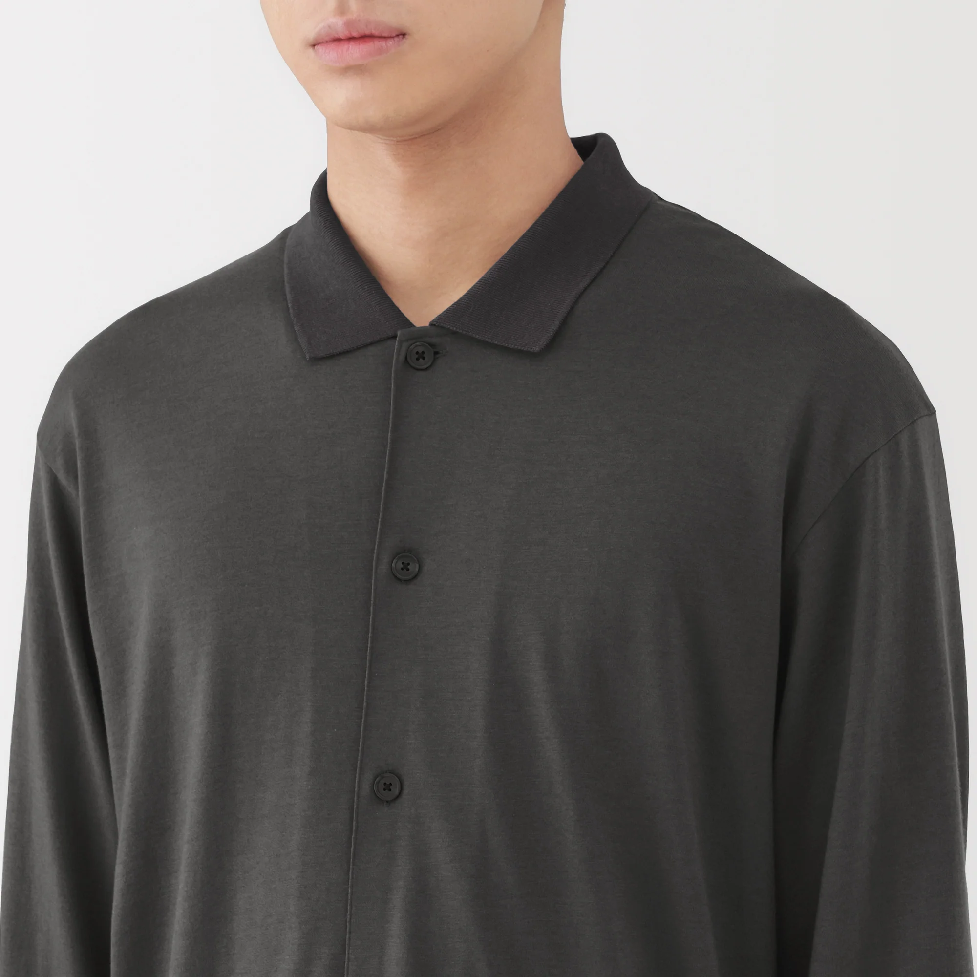 Wool Blend Shirt Cardigan - Image 14