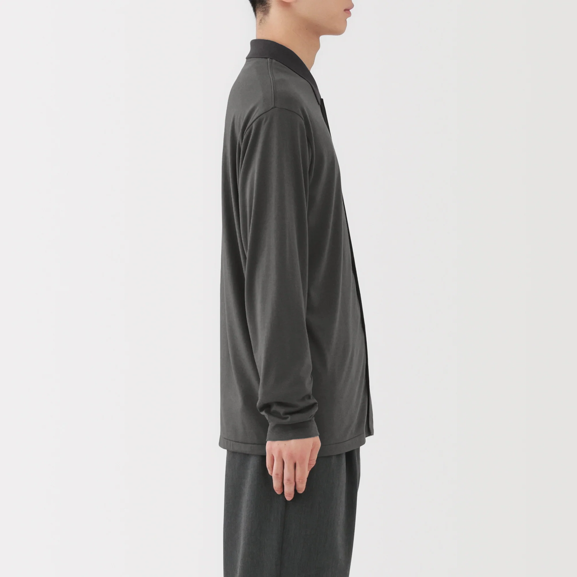 Wool Blend Shirt Cardigan - Image 5