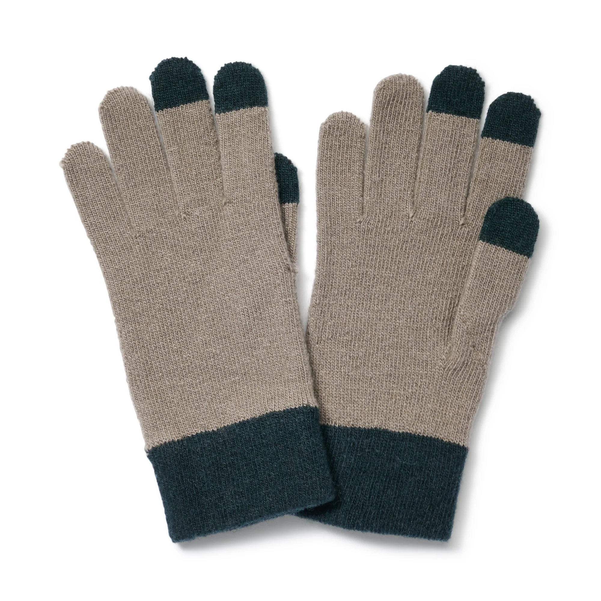Wool Blend Touchscreen Bicolor Gloves - Image 14