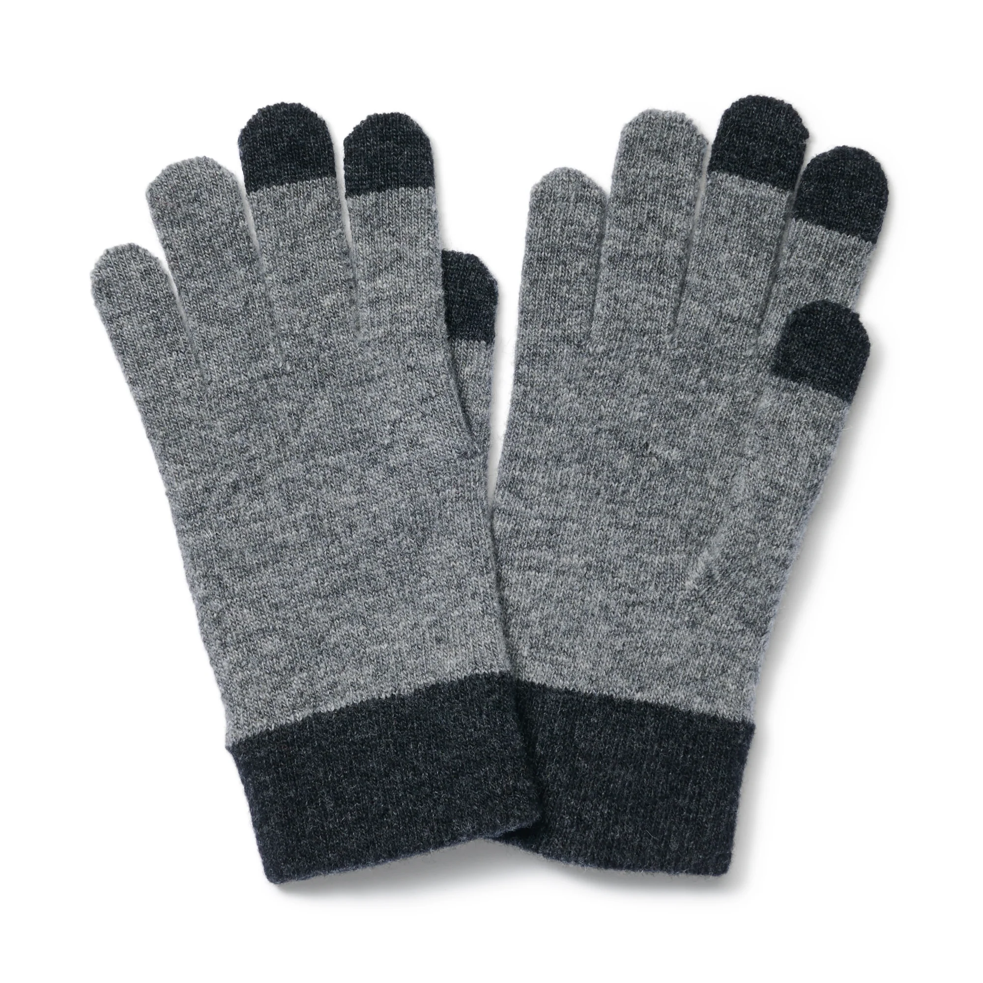 Wool Blend Touchscreen Bicolor Gloves - Image 8