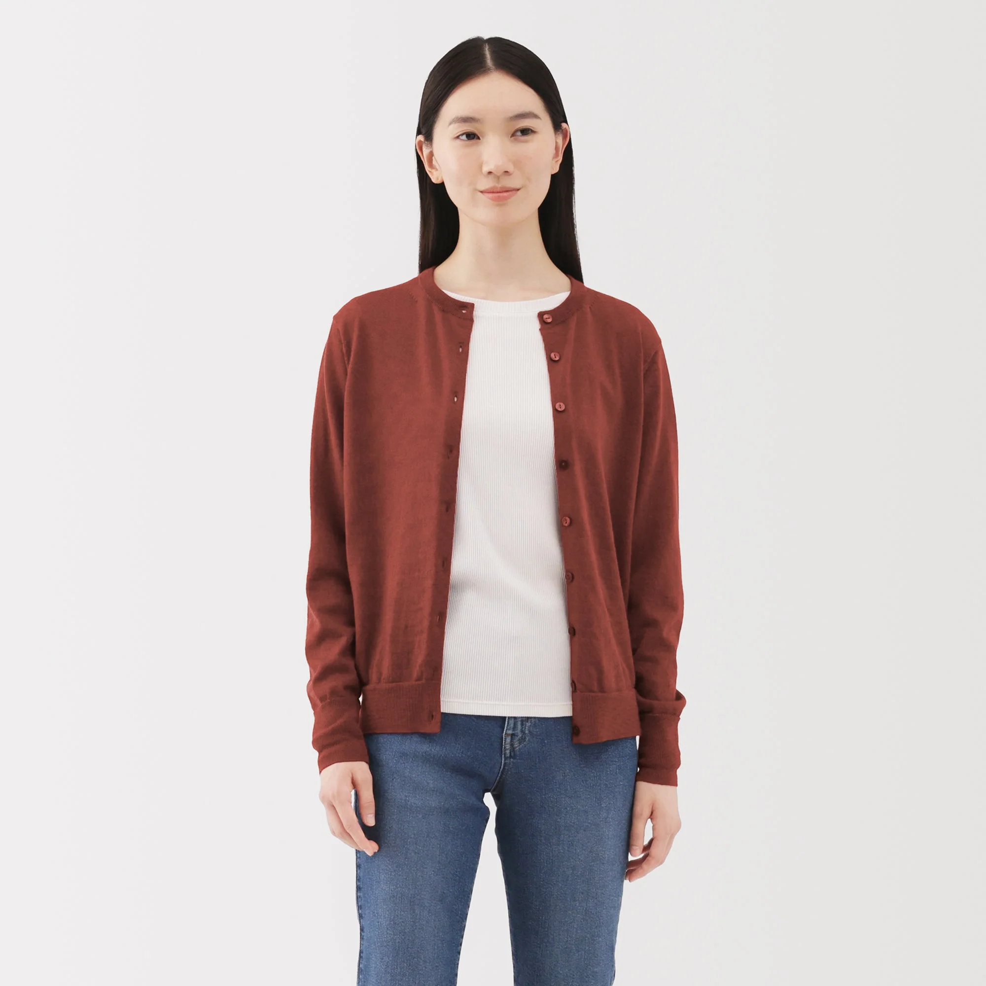 Wool Crewneck Cardigan - Image 10