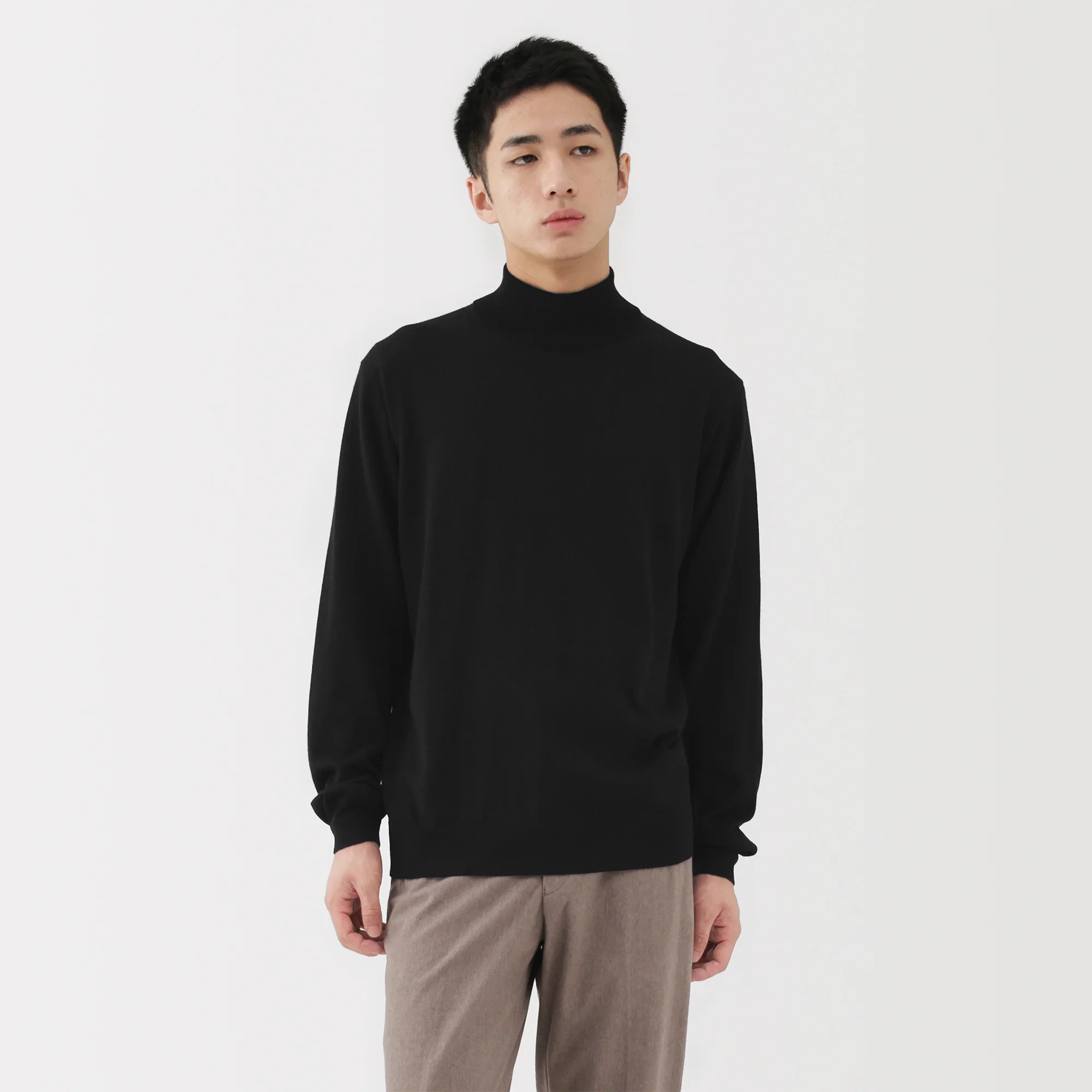 Wool Mockneck Sweater