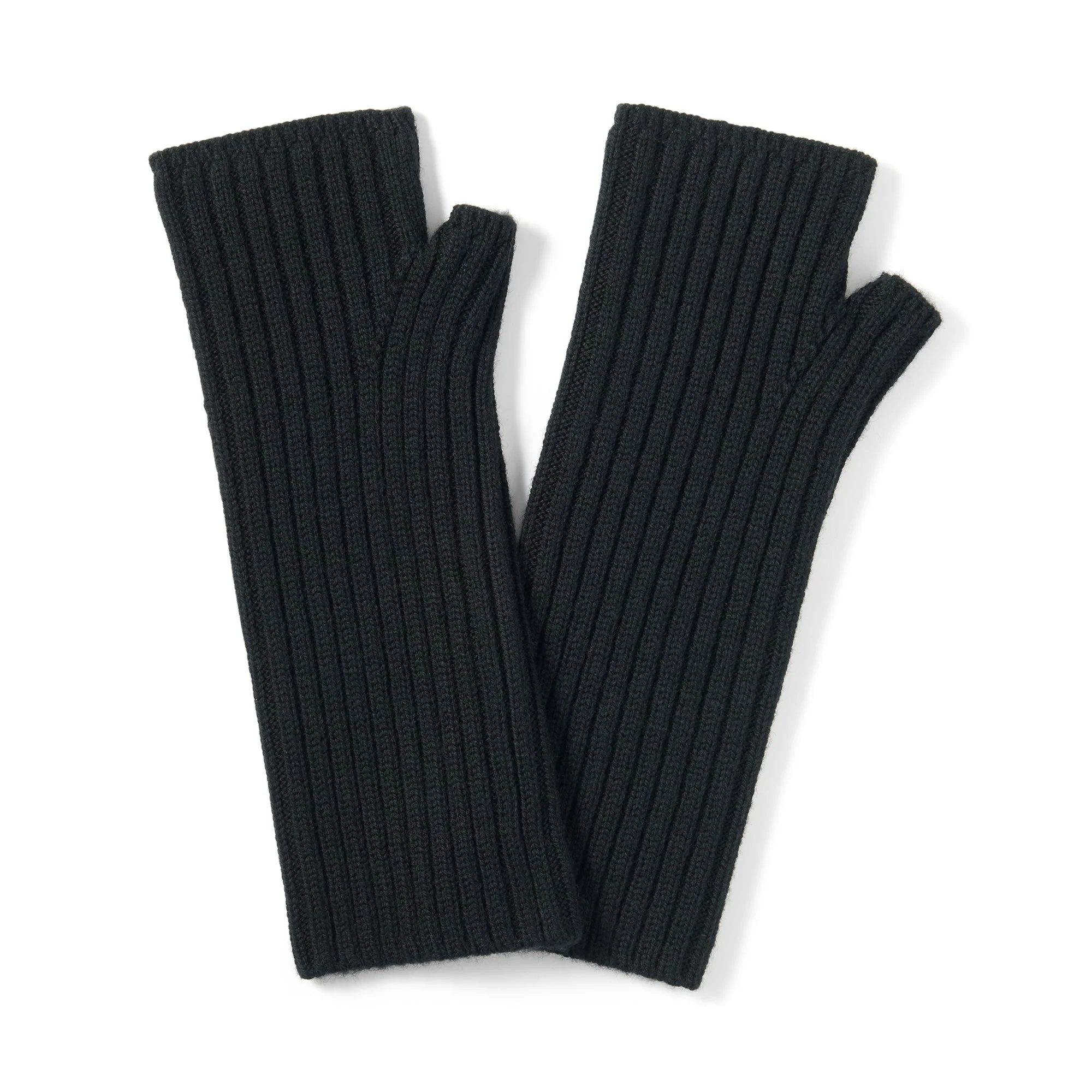 Wool Rib Knit Arm Warmers - Image 2