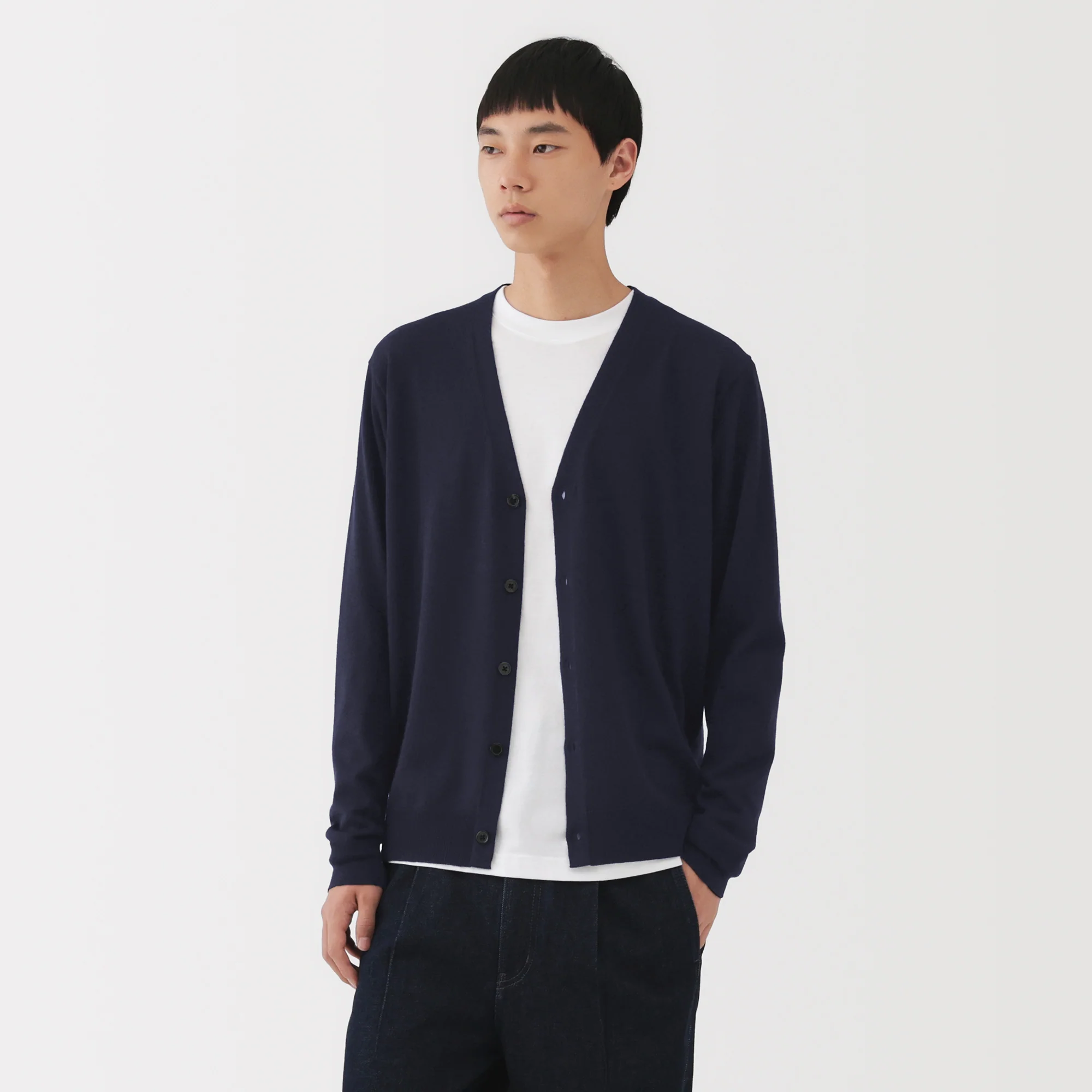 Wool V-Neck Cardigan - Image 31