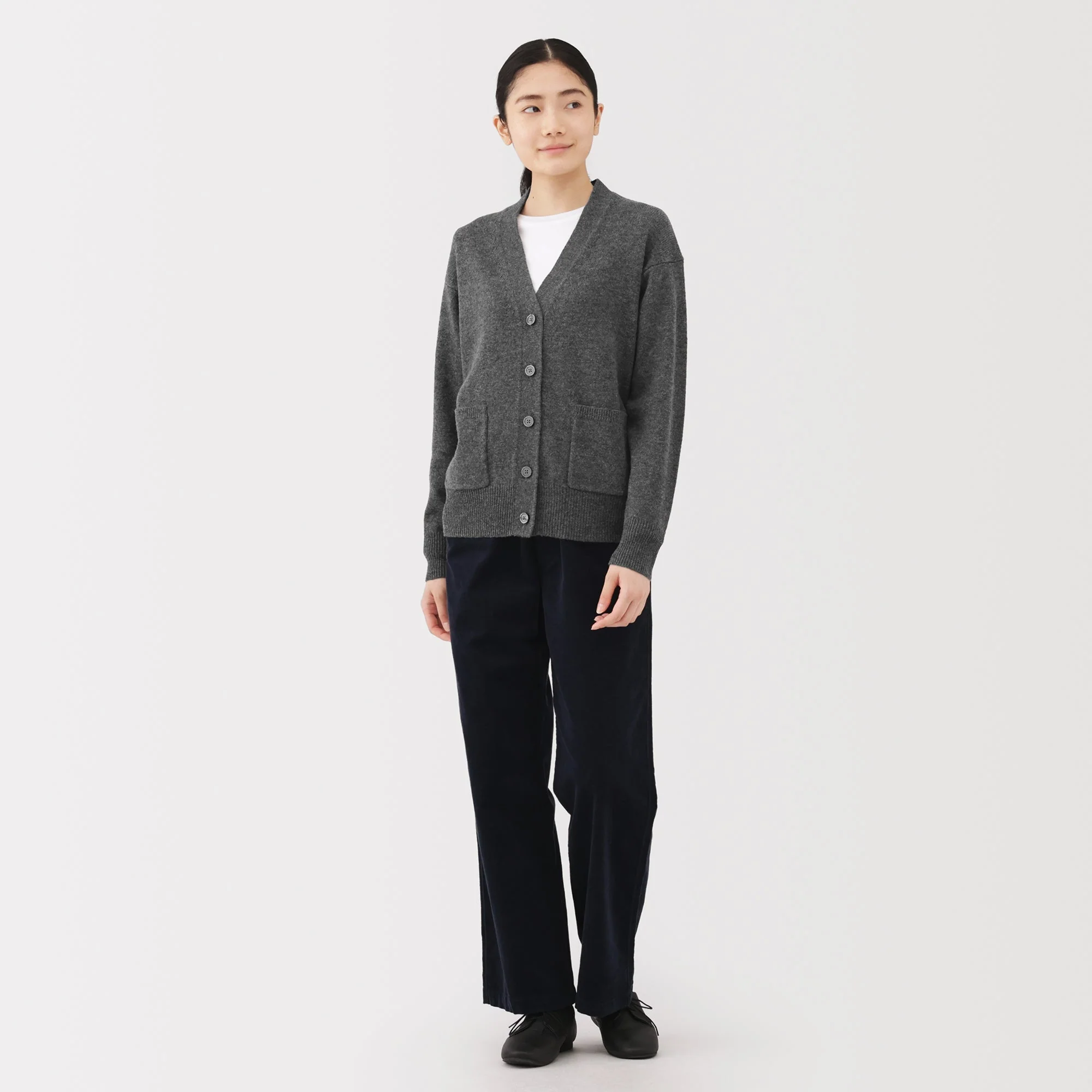 Wool V-Neck Cardigan - Image 12