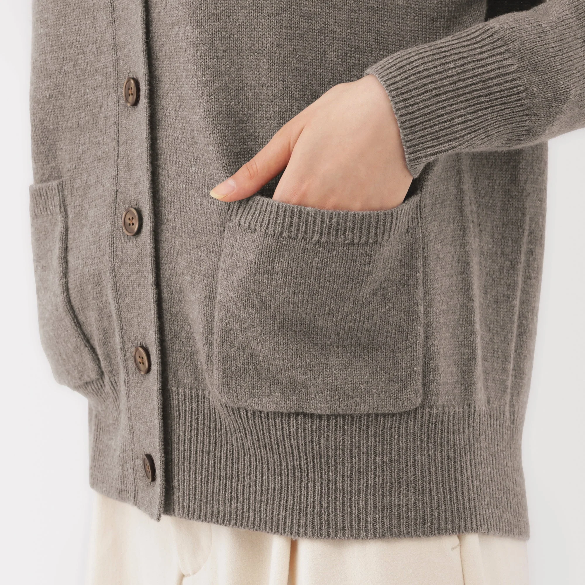 Wool V-Neck Cardigan - Image 56