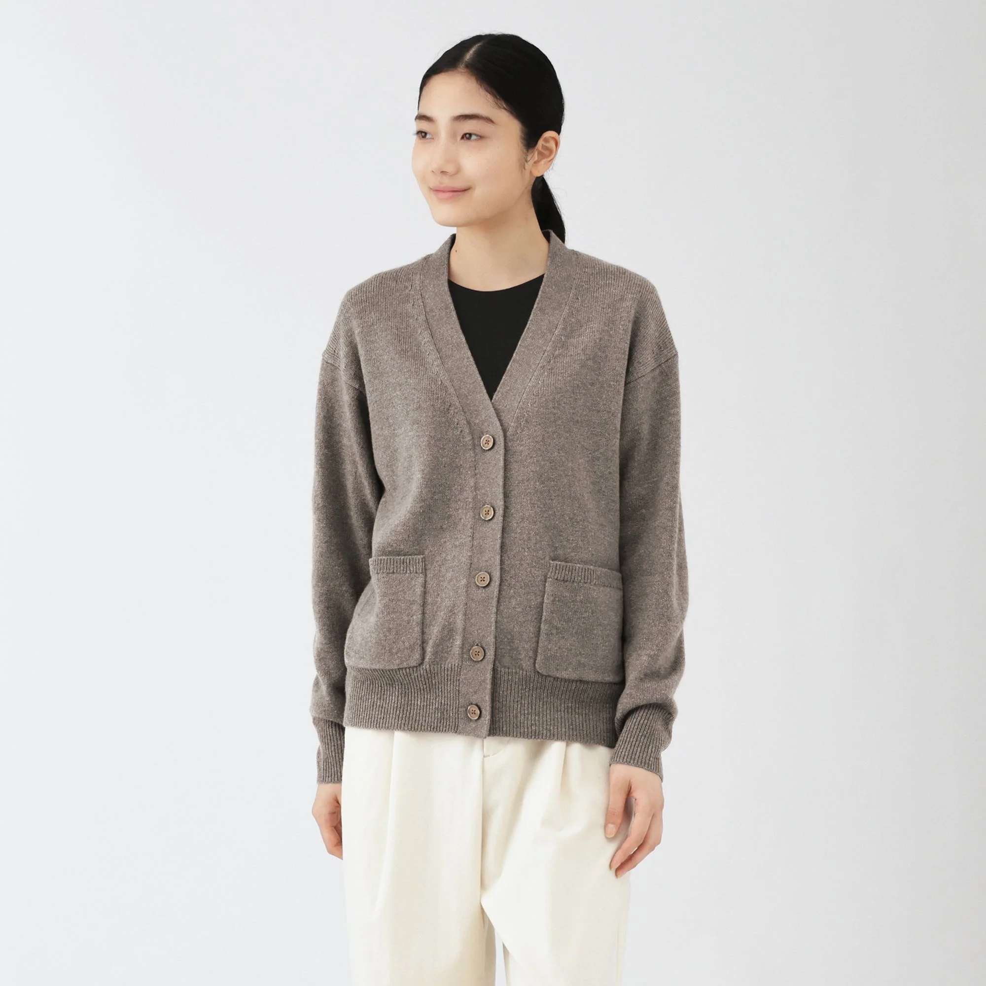Wool V-Neck Cardigan - Image 59