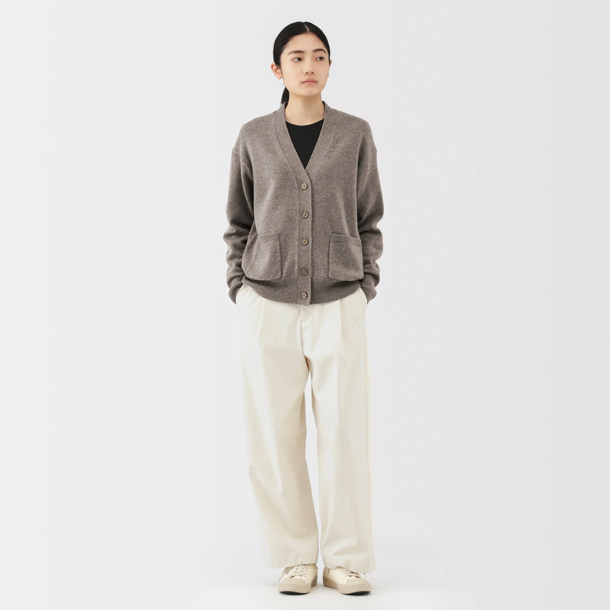 Wool V-Neck Cardigan - Image 60
