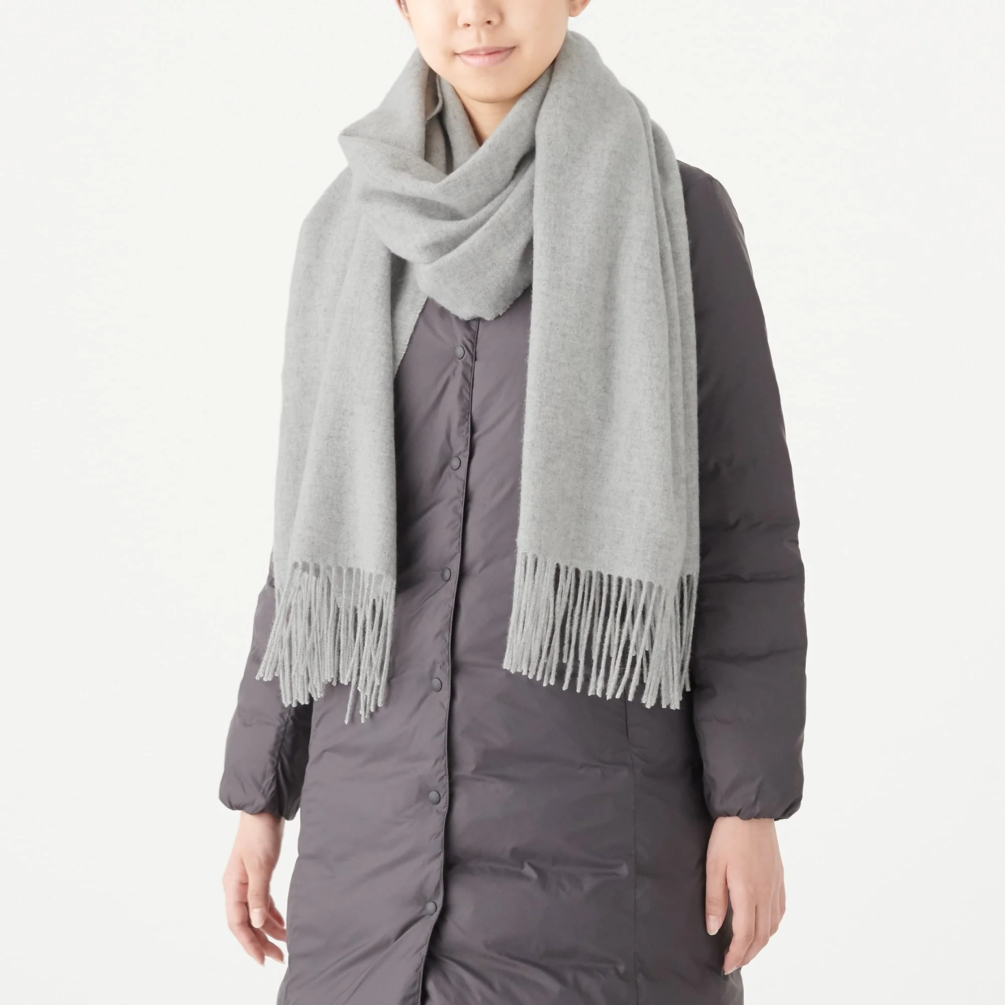 Wool Woven 2 Way Large Stole 60x200cm