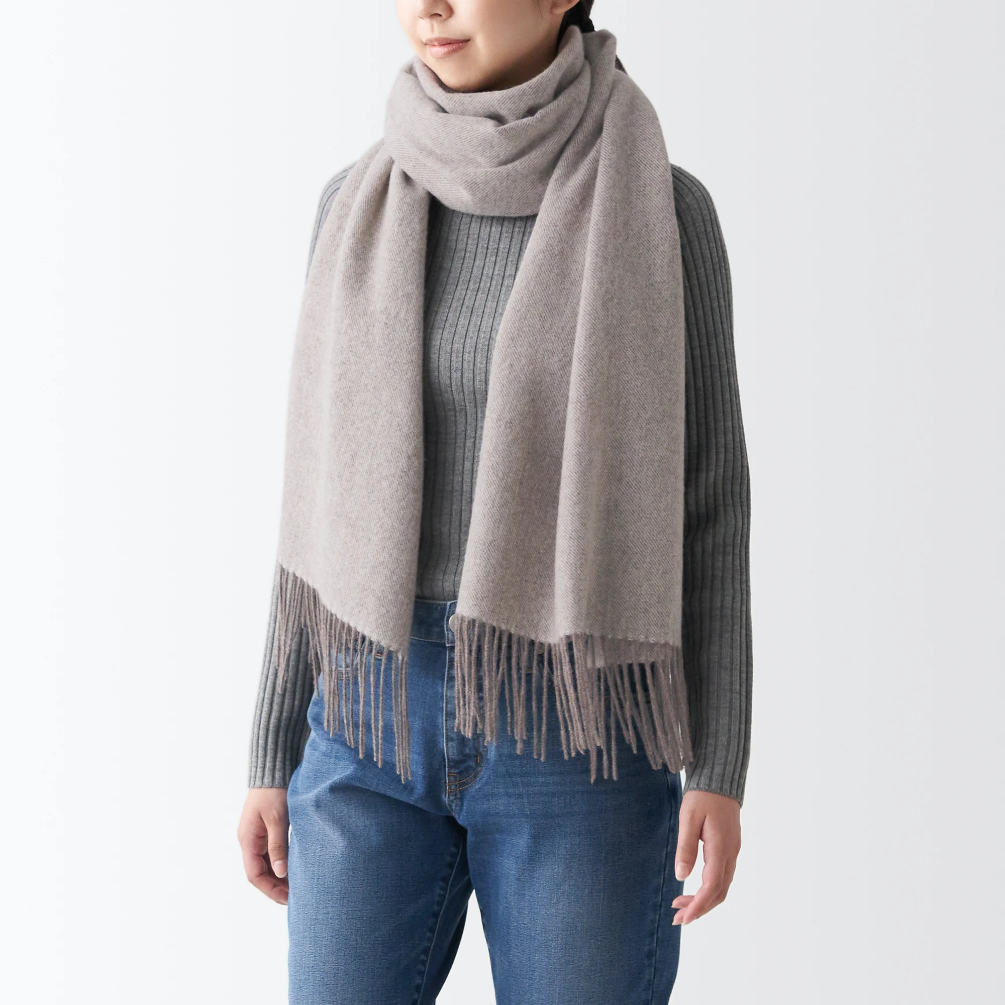 Wool Woven 2 Way Large Stole 60x200cm - Image 9