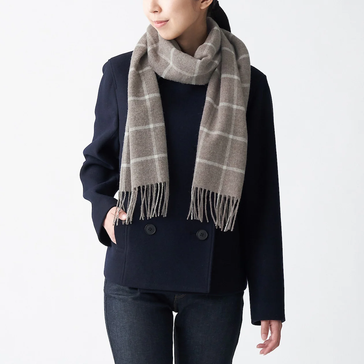 Wool Woven Scarf - Pattern 30x180cm