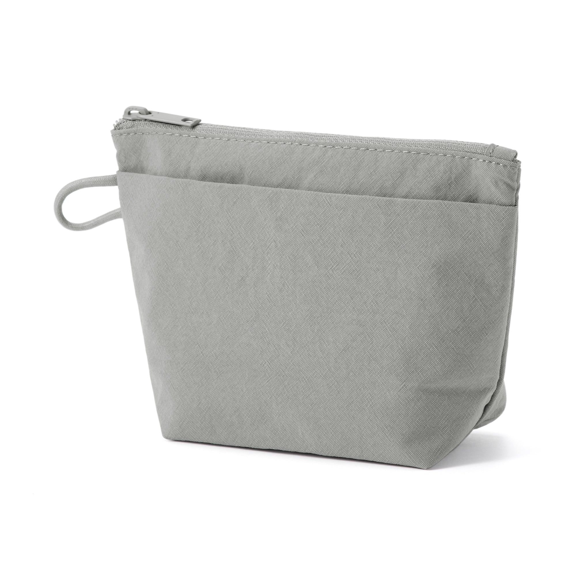 Wrinkled Nylon Gusset Pouch - Small