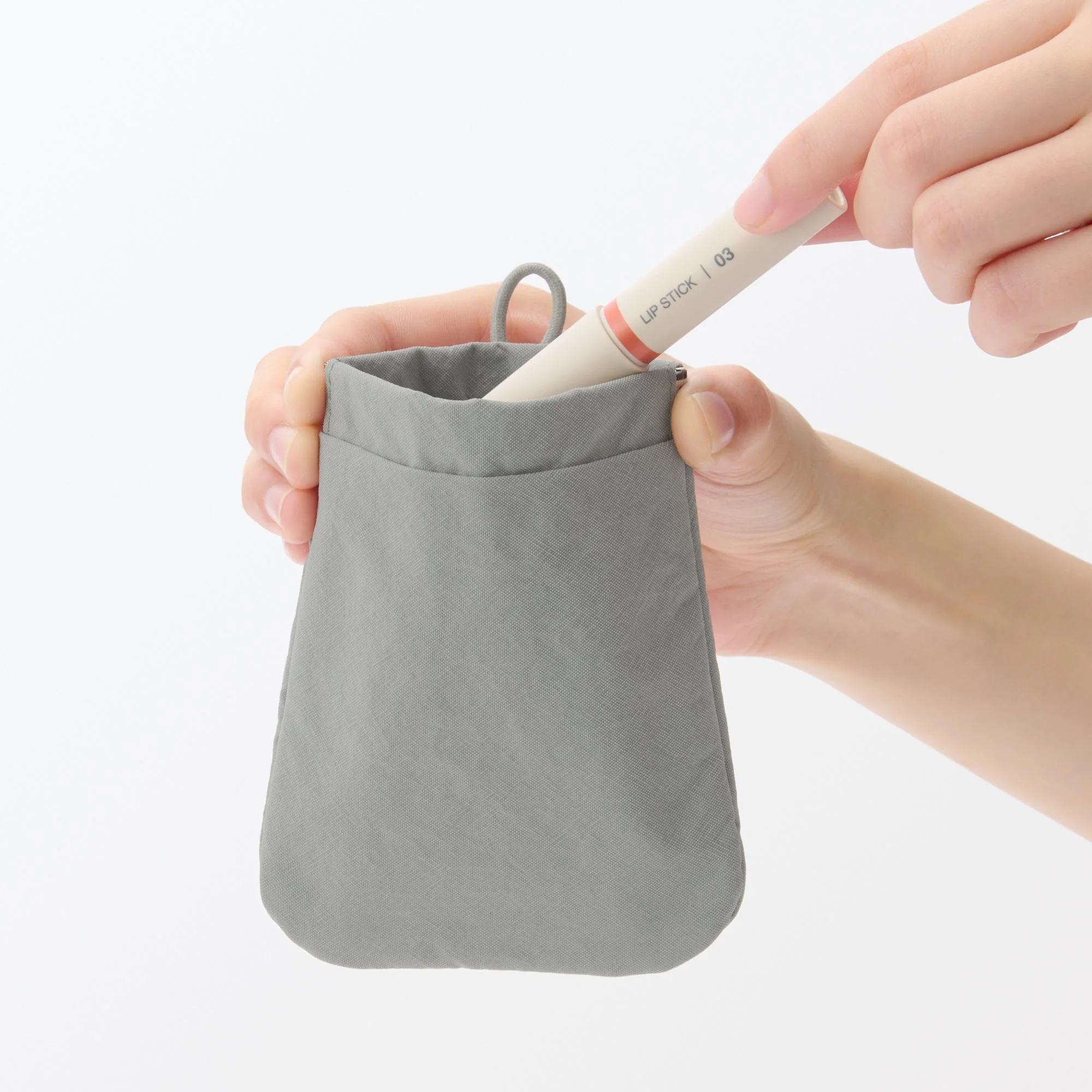 Wrinkled Nylon Self-Closing Flat Pouch - Small - Image 9